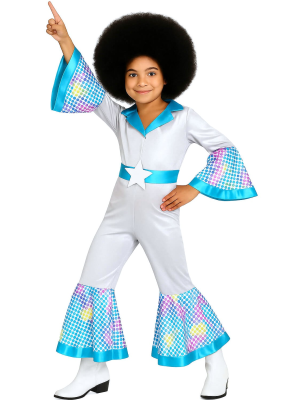 Disfraz De Disco plata niña - Disfraces Años 70-80 - Disfraces de Abba para Niña