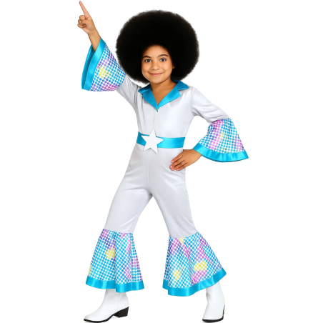 Disfraz De Disco Plata Niña