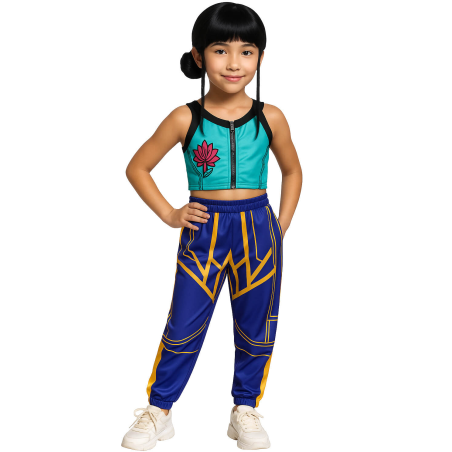 Disfraz de Guerrera K-POP Zoey para Niña - Disfraces Cazadoras Demonios - Disfraces de Las Guerreras K-POP infantiles
