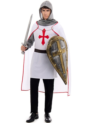 Disfraz de Cruzado Templario Hombre - Disfraces Medievales - Disfraces Epoca Medieval Hombre