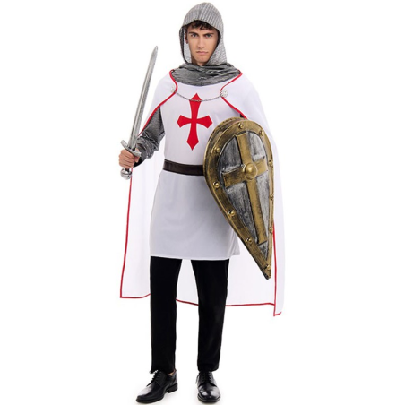 Disfraz de Cruzado Templario Hombre - Disfraces Medievales - Disfraces Epoca Medieval Hombre