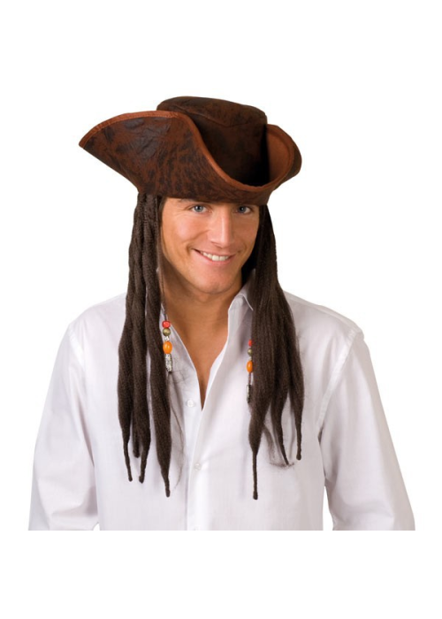 Sombrero Pirata con Rastas - Piratas y Mosqueteros