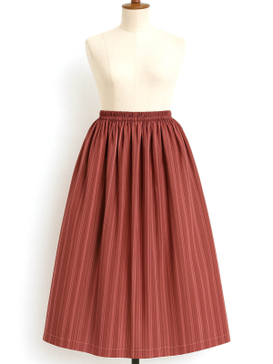 Falda Casera Rayas Granate Para Mujer - Trajes Regionales - Faldas Regionales, Enaguas y Pololos