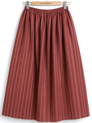 Falda Casera Rayas Granate Para Mujer - Trajes Regionales - Faldas Regionales, Enaguas y Pololos