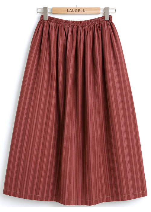 Falda Casera Rayas Granate Para Mujer - Trajes Regionales - Faldas Regionales, Enaguas y Pololos