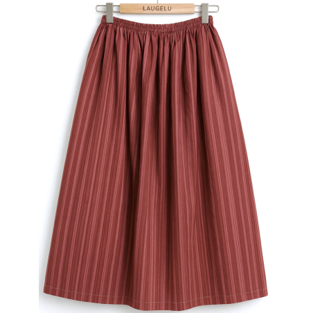 Falda Casera Rayas Granate Para Mujer - Trajes Regionales - Faldas Regionales, Enaguas y Pololos