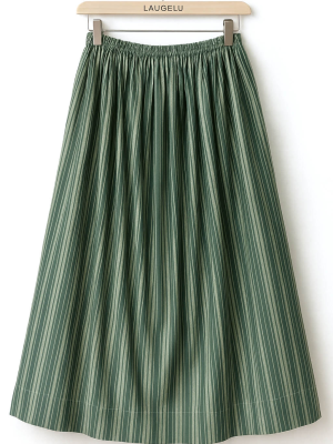 Falda Casera Rayas Verde Para Mujer - Trajes Regionales - Faldas Regionales, Enaguas y Pololos