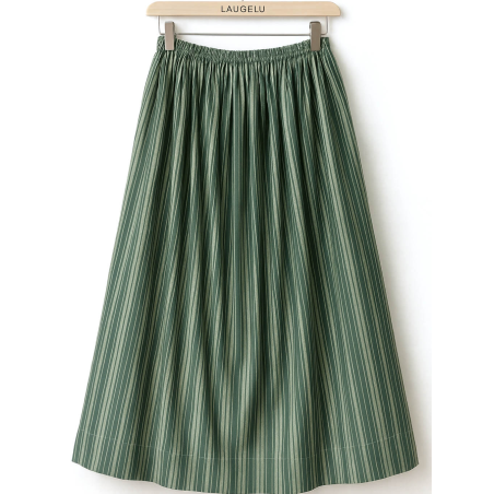 Falda Casera Rayas Verde Para Mujer - Trajes Regionales - Faldas Regionales, Enaguas y Pololos