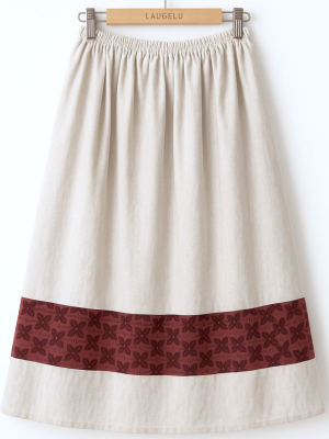 Falda Casera Gris Bies Trebol Granate Para Mujer - Trajes Regionales - Faldas Regionales, Enaguas y Pololos