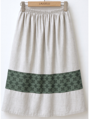 Falda Casera Gris Bies Trebol Verde Para Mujer - Trajes Regionales - Faldas Regionales, Enaguas y Pololos