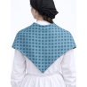 Pañuelo Casera Grande Trebol Azul Turquesa - Pañuelos Trajes Tradicionales - Pañuelos y Delantales Regionales