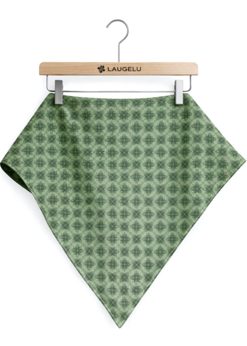 Pañuelo Casera Grande Trebol Verde - Pañuelos Trajes Tradicionales - Pañuelos y Delantales Regionales