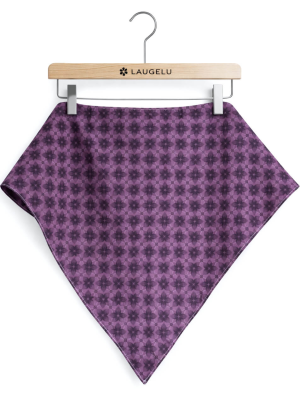 Pañuelo Casera Grande Trebol Morado - Pañuelos Trajes Tradicionales - Pañuelos y Delantales Regionales