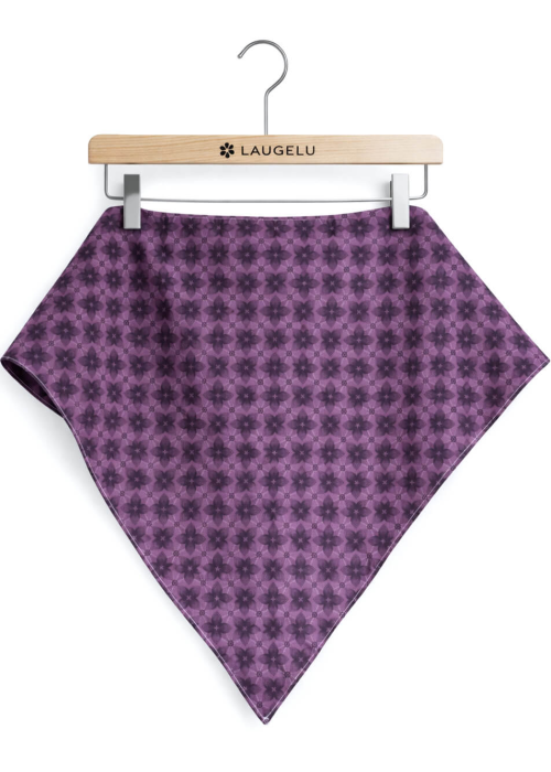 Pañuelo Casera Grande Trebol Morado - Pañuelos Trajes Tradicionales - Pañuelos y Delantales Regionales