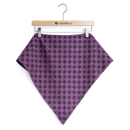 Pañuelo Casera Grande Trebol Morado - Pañuelos Trajes Tradicionales - Pañuelos y Delantales Regionales