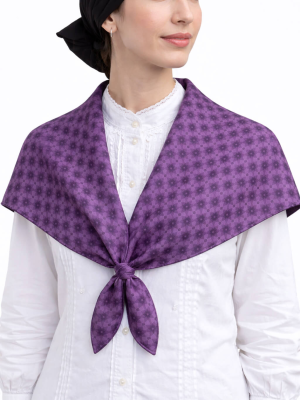 Pañuelo Casera Grande Trebol Morado - Pañuelos Trajes Tradicionales - Pañuelos y Delantales Regionales