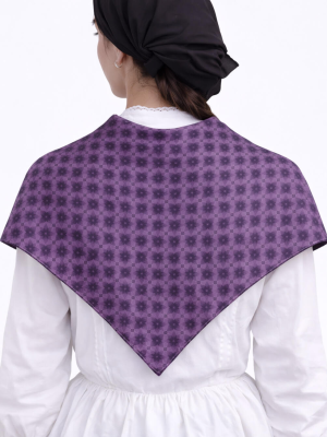 Pañuelo Casera Grande Trebol Morado - Pañuelos Trajes Tradicionales - Pañuelos y Delantales Regionales