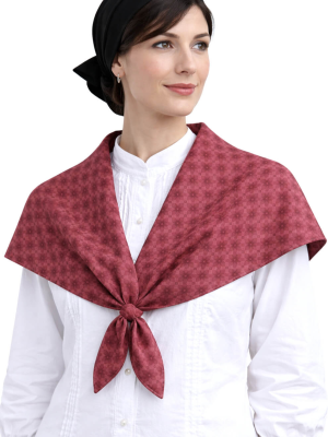 Pañuelo Casera Grande Trebol Granate - Pañuelos Trajes Tradicionales - Pañuelos y Delantales Regionales