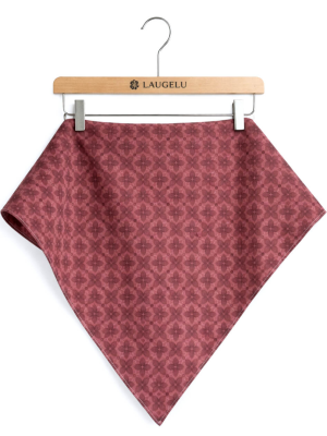 Pañuelo Casera Grande Trebol Granate - Pañuelos Trajes Tradicionales - Pañuelos y Delantales Regionales