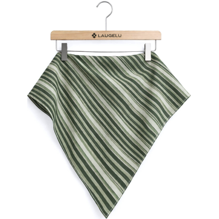 Pañuelo Casera Grande Rayas Verde - Pañuelos Trajes Tradicionales - Pañuelos y Delantales Regionales