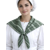 Pañuelo Casera Grande Rayas Verde - Pañuelos Trajes Tradicionales - Pañuelos y Delantales Regionales