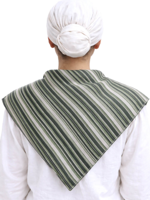 Pañuelo Casera Grande Rayas Verde - Pañuelos Trajes Tradicionales - Pañuelos y Delantales Regionales