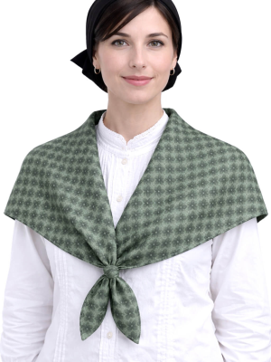 Pañuelo Casera Grande Trebol Verde - Pañuelos Trajes Tradicionales - Pañuelos y Delantales Regionales