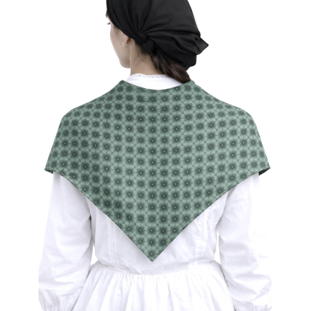 Pañuelo Casera Grande Trebol Verde - Pañuelos Trajes Tradicionales - Pañuelos y Delantales Regionales