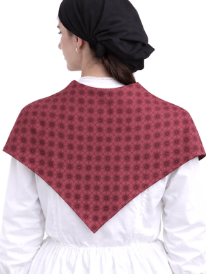 Pañuelo Casera Grande Trebol Granate - Pañuelos Trajes Tradicionales - Pañuelos y Delantales Regionales