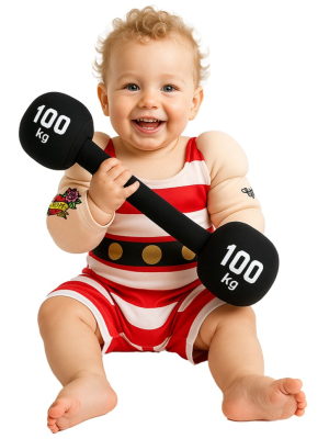 Disfraz De Forzudo Bebe - Disfraces de Circo para Bebes - Disfraces de Circo para Bebes