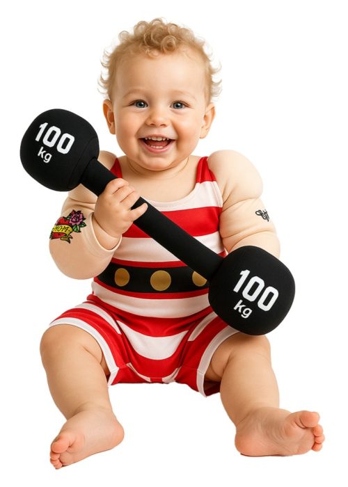 Disfraz De Forzudo Bebe - Disfraces de Circo para Bebes - Disfraces de Circo para Bebes