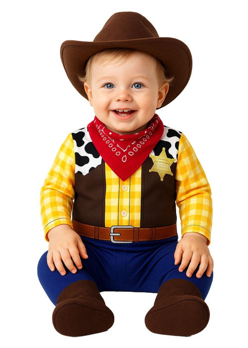 Disfraz De Vaquero Woody Bebe - Disfraces Toy Story - Disfraces de Vaqueros Bebes