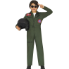 Disfraz De Aviador Verde Infantil. - Disfraces Militares Infantiles