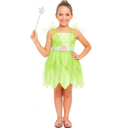 Disfraz Campanilla Hada Verde Niña - Disfraces de Hadas - Disfraces de Peter Pan Infantiles