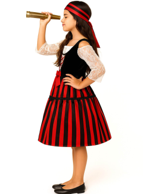 Disfraz De Pirata Rayas Niña - Disfraces de Piratas - Disfraces de Piratas para Niñas