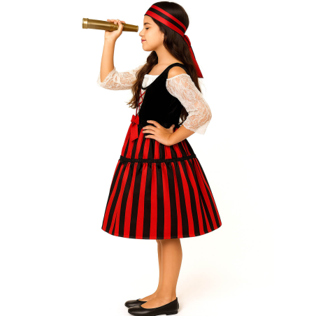 Disfraz De Piratesa Rayas Infantil