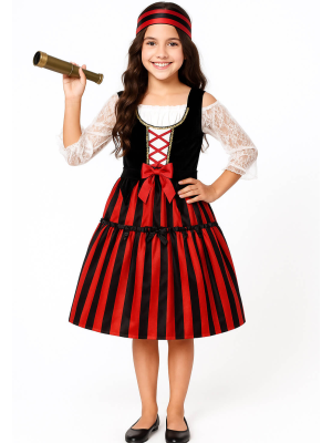 Disfraz De Piratesa Rayas Infantil