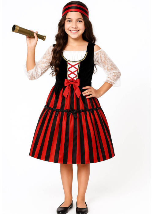Disfraz De Piratesa Rayas Infantil