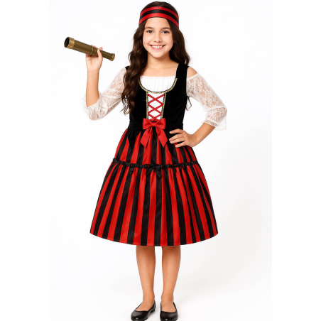 Disfraz De Piratesa Rayas Infantil