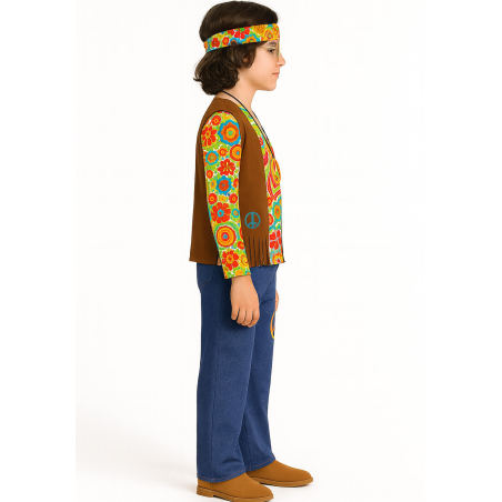 Disfraz De Hippie Marron Infantil