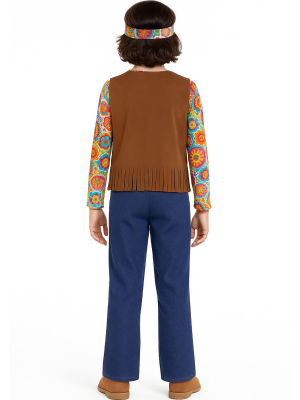 Disfraz De Hippie Marron Infantil