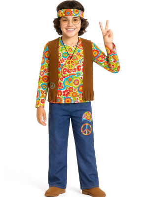 Disfraz De Hippie Marron Infantil