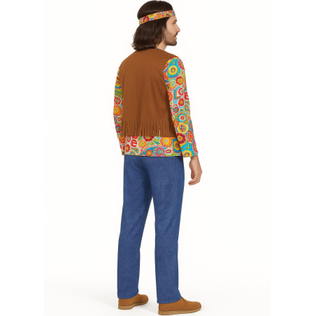 Disfraz De Hippie Marron Adulto