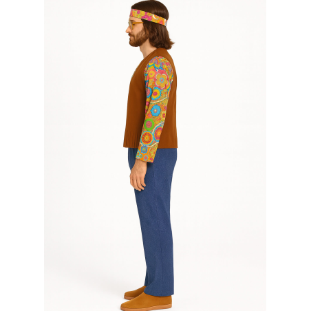 Disfraz De Hippie Marron Adulto - Disfraces Años 60-70 (Hippies) - Disfraces de Hippie para Hombre