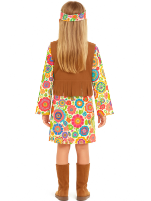 Disfraz De Hippie Vestido Niña - Disfraces años 60-70 (Hippies) - Disfraces de Hippie para Niña