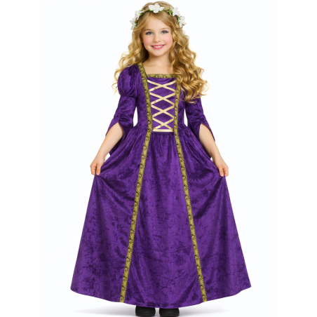 Disfraz De Dama Medieval Morada niña - Disfraces Medievales - Disfraces Medievales para Niñas