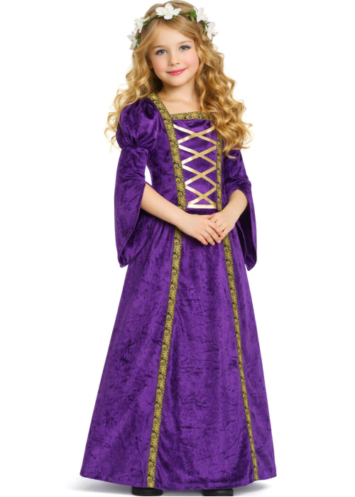 Disfraz De Dama Medieval Morada niña - Disfraces Medievales - Disfraces Medievales para Niñas