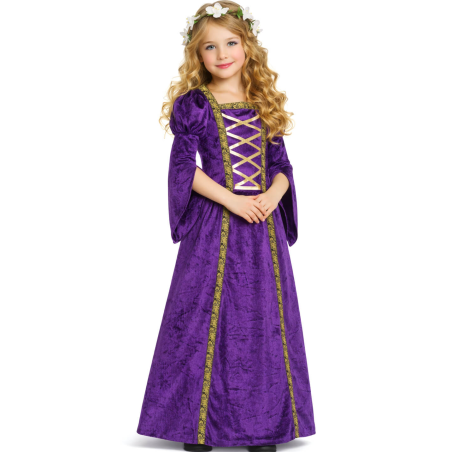 Disfraz De Dama Medieval Morada niña - Disfraces Medievales - Disfraces Medievales para Niñas