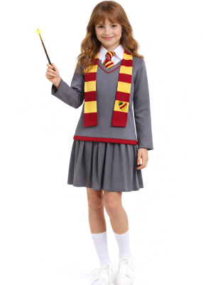 copy of copy of copy of Disfraz De Estudiante De Magia Rojo Niña