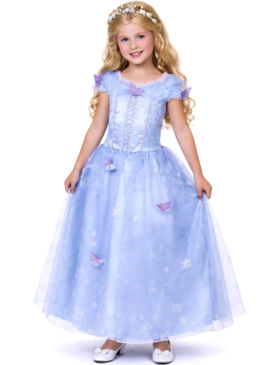 Disfraz De Princesa Azul Mariposas Niña - Disfraces de Princesas - Disfraces de Princesas para Niñas